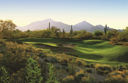 Hole #8 on the Raptor Course at Grayhawk Golf Club in Scottsdale, Arizona
